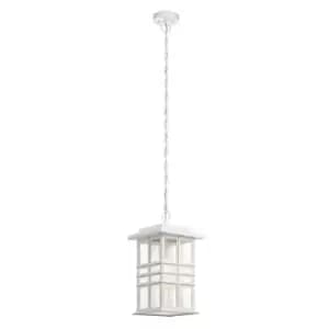 Image of Outdoor IP44 1 Bulb Chain Lantern White LED E27 40W Bulb Light Fitting
