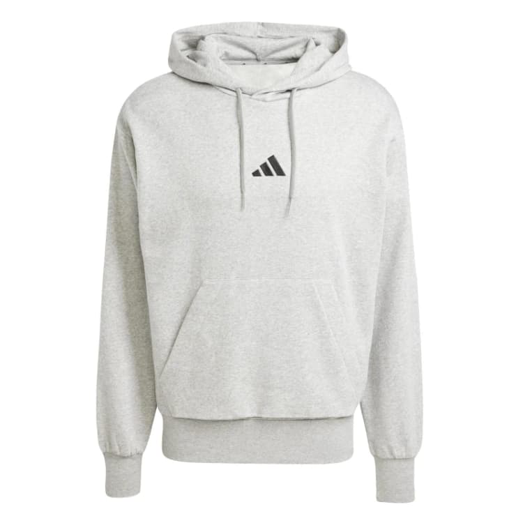 Image of adidas Essentials Feelcozy Fleece Hoodie Mens Grey Hthr/Black male L