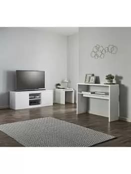 Image of Lloyd Pascal Brooke Compact Console With Gloss Shelf