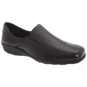 Image of Mod Comfys Womens/Ladies Flexible Leather Upper Twin Gusset Shoes (3 UK) (Black)