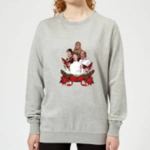 Image of Star Wars Jedi Carols Womens Christmas Sweatshirt - Grey - 3XL