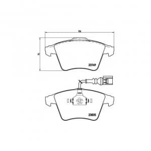 Image of Front Brake Pad Set BREMBO P 85 090