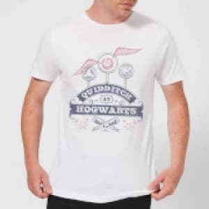 Image of Harry Potter Quidditch At Hogwarts Mens T-Shirt - White - 3XL
