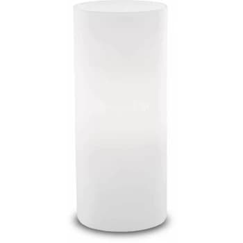 Image of Ideal Lux Edo - 1 Light Small Table Lamp Cylindrical White, E27