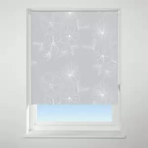 Image of Universal Patterned Floral Cluster Grey Blackout Roller Blind Grey