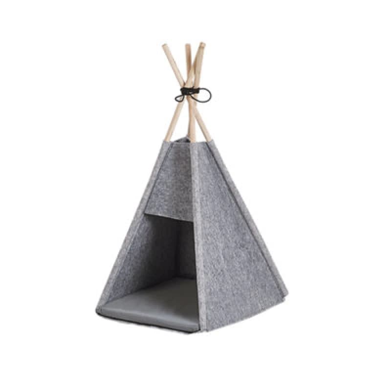 Image of Beliani Pet Bed Ulubey Felt Light Grey