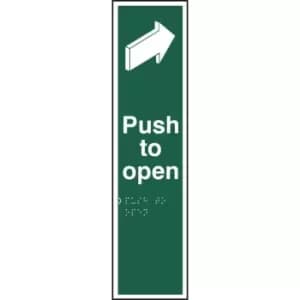 Image of Push to Open Braille Finger Plate
