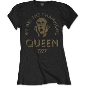 Image of Queen - We Are The Champions Womens Large T-Shirt - Black