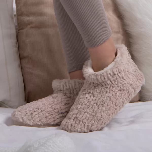 Image of totes Faux Fur Short Boot Slippers Oatmeal