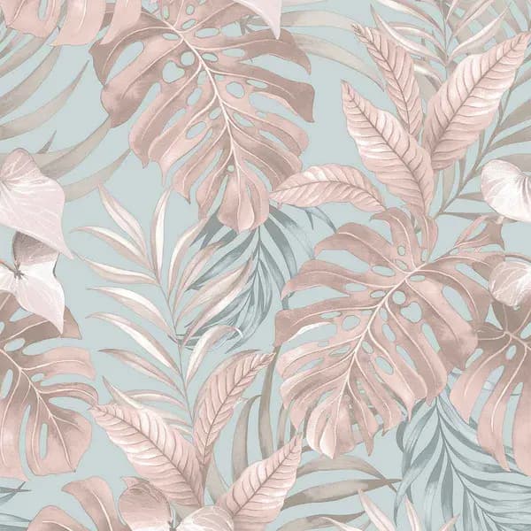 Image of Muriva Teeva Jungle Duck Egg Wallpaper 183502