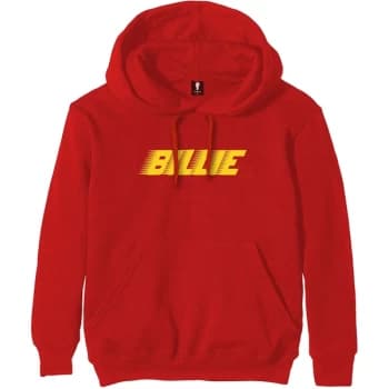 Image of Billie Eilish - Racer Logo Unisex Large Hoodie - Red