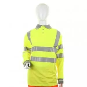 Image of Beeswift LADIES Hi Visibility Long Sleeve POLO XXL LPK22SYXXL