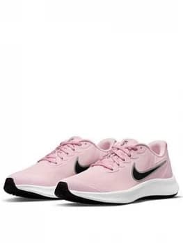 Image of Nike Star Runner 3 Junior Trainer - Pink/Black, Size 4