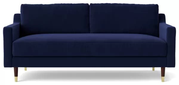 Image of Swoon Rieti Velvet 2 Seater Sofa - Ink Blue