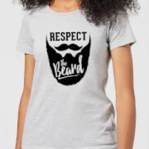 Image of Respect the Beard Womens T-Shirt - Grey - 3XL