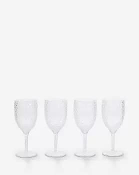 Image of Fete Diamond Set of 4 Wine Glasses