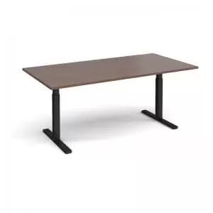 Image of Elev8 Touch boardroom table 2000mm x 1000mm - Black frame and walnut