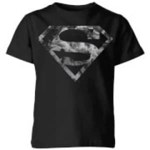 Image of DC Originals Marble Superman Logo Kids T-Shirt - Black - 9-10 Years