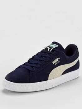 Image of Puma Suede Classic +, Navy/White, Size 7, Men