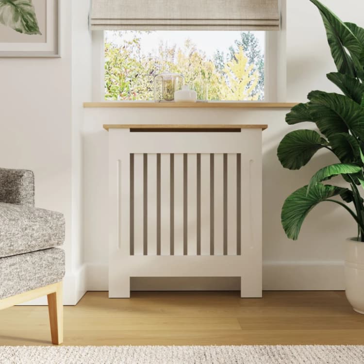 Image of GFW GFW Longslow Large Radiator Cover - White & Oak