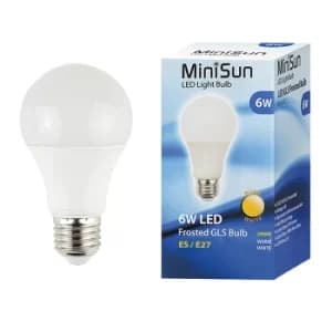 Image of 6 x 6W ES E27 Warm White LED GLS Bulbs