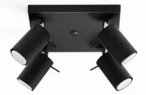 Image of Ring 4 Light Spotlight Cluster Black, GU10