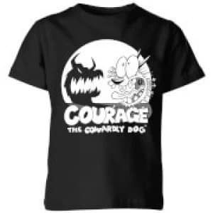 Image of Courage The Cowardly Dog Spotlight Kids T-Shirt - Black - 11-12 Years