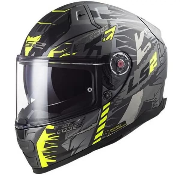 Image of LS2 Ff811 Vector II Techbot M.Titan.H-V Yell. Full Face Helmet Size XXS