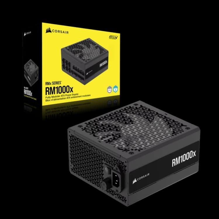 Image of CORSAIR RMx Series RM1000x Cybenetics Gold ATX3.1 PCIe5.1 Fully Modular Power Supply - CP-9020271-UK