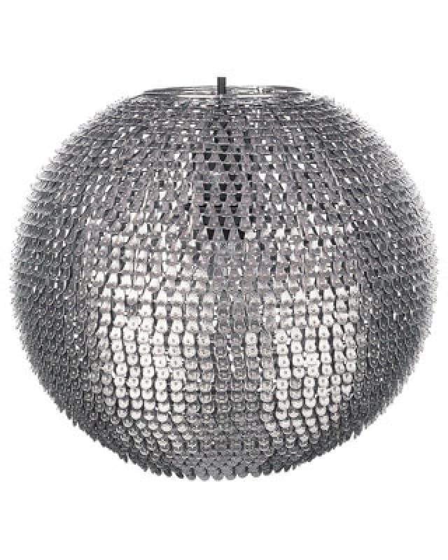 Image of Beliani Pendant Lamp Seine Metal Silver
