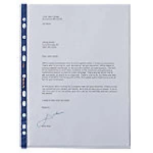 Image of Rexel Punched Pockets A4 Clear Polypropylene 24.2 x 1.2 x 31.6cm 25 Pieces