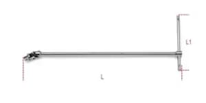 Image of Beta Tools 920/40 1/2" Sq Dr Swivel T-Handle L: 490mm L1: 230mm 009200850
