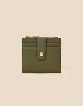 Image of Accessorize Womens Card Holder Zip Purse Green