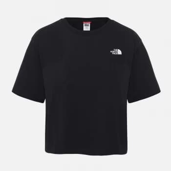 Image of The North Face Womens Cropped Simple Dome Short Sleeve T-Shirt - TNF Black - L
