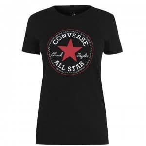Image of Converse Chest Logo T Shirt - Black