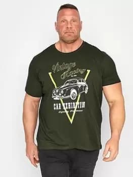 Image of BadRhino Vintage Racing T-Shirt - Green, Size XL, Men