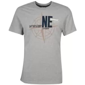 Image of Barbour Mens Compus T-Shirt Mid Grey Marl XL