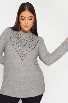 Image of Embellished Soft Touch Jumper