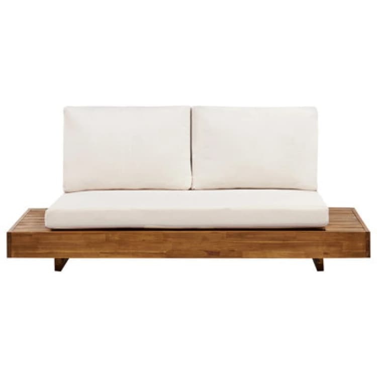 Image of Beliani Garden Sofa 2 Seater Marettimo Certified Acacia Wood Brown