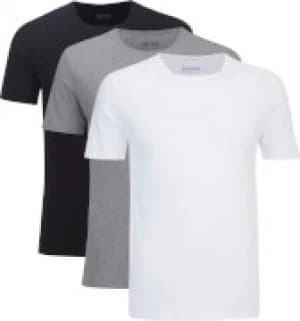 Image of Hugo Boss 3 Pack Core T-Shirts Black/White/Grey Size L Men