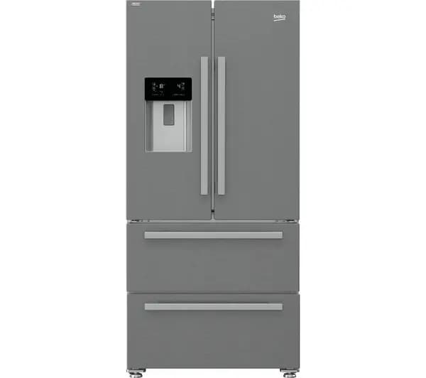 Image of Beko HarvestFresh GNE460520DVPX 460L Frost Free American Style Fridge Freezer