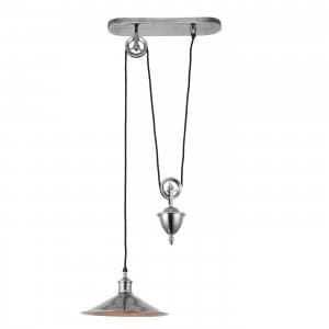 Image of Dome Ceiling Pendant Light Antique Silver, E27
