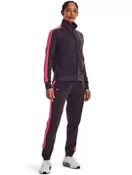 Image of Under Armour Tricot Tracksuit, Purple, Size XL, Women