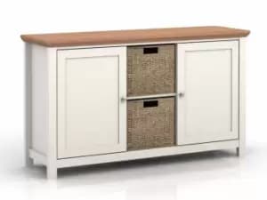 Image of LPD Cotswold Cream and Oak Sideboard Flat Packed
