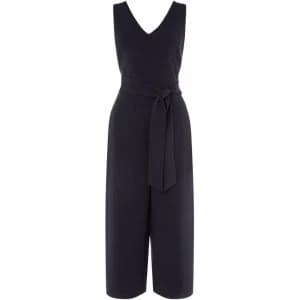 Image of Linea Linea Womens Ruth tie front jumpsuit - Navy