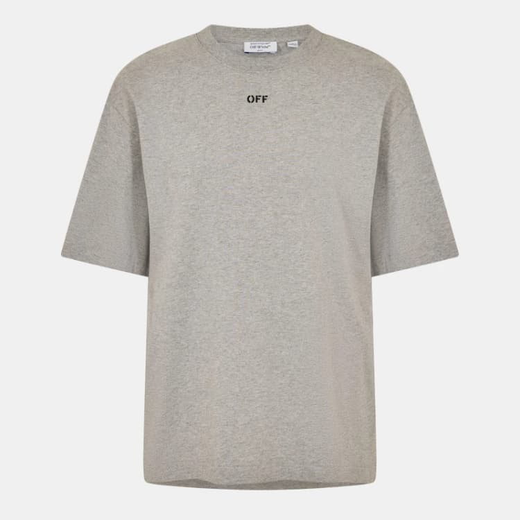 Image of Off White Mens Skate T-Shirt Grey/Black male XS