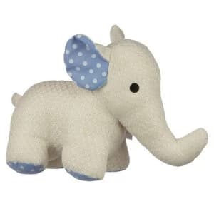 Image of Polka Dot White Elephant Door Stop