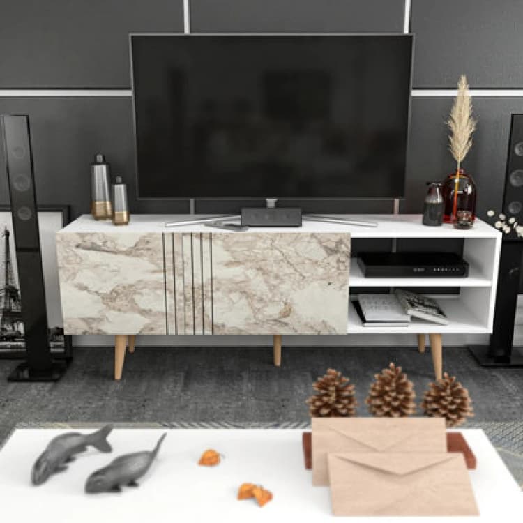 Image of Decorotika Ronas 160Cm Wide TV Stand Media Console For Tvs Up To 72 Inch