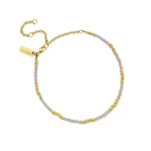 Image of ChloBo Sterling Silver Gold Plated Passionate Sun Rose Quartz Anklet