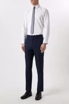 Image of Mens Plus And Tall Tailored Fit Navy Marl Suit Trousers